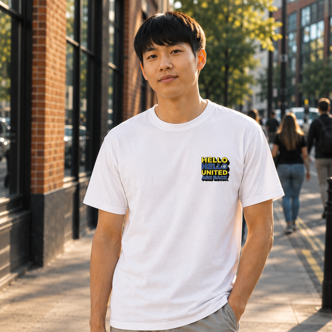 Hello Hello United Are Back Heavyweight T-Shirt