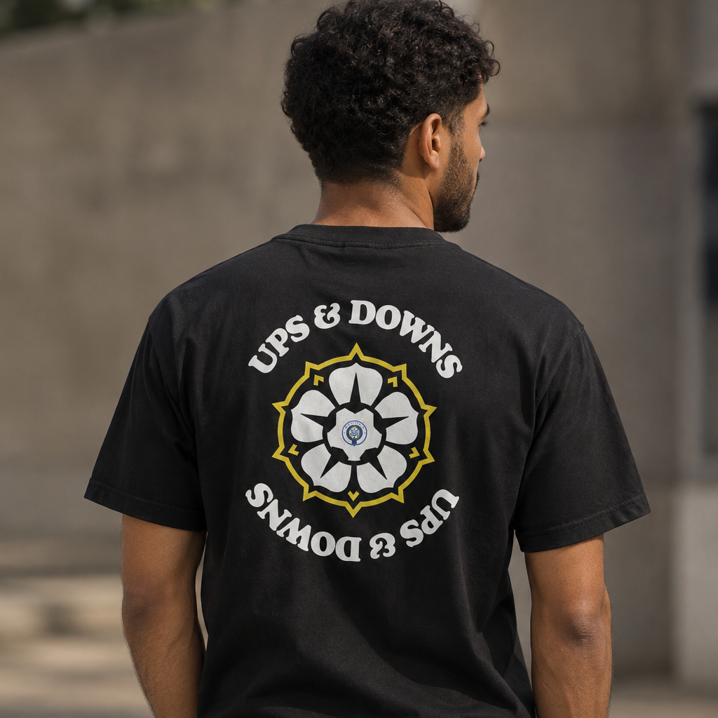 Black heavyweight T-shirt with large back graphic print