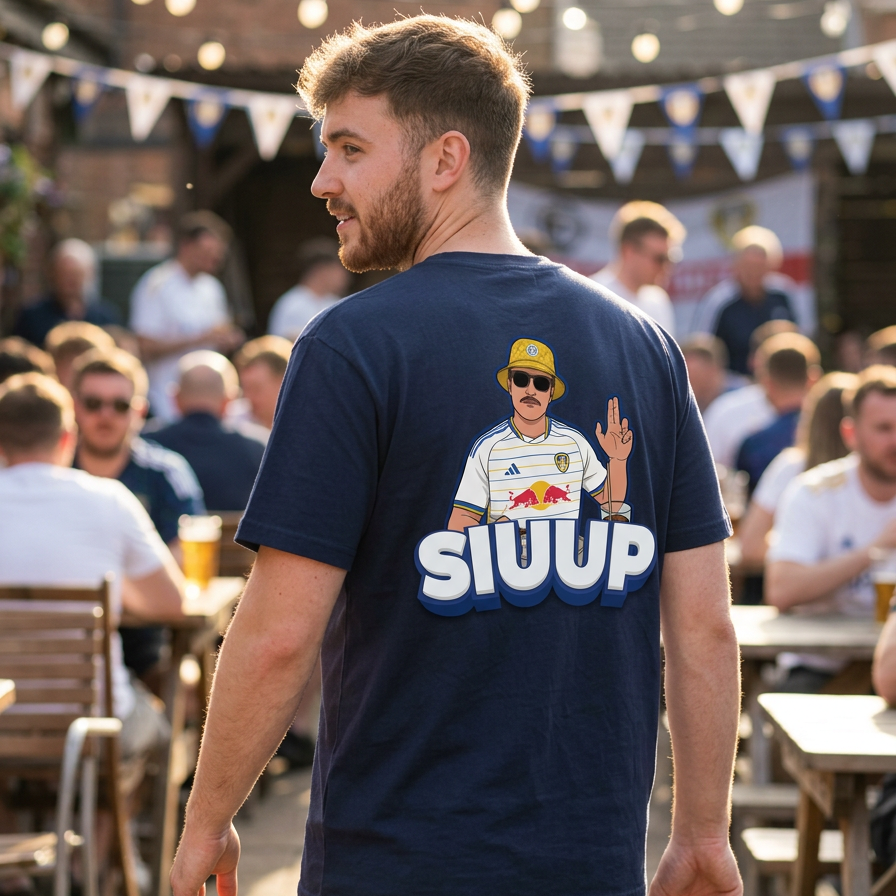 Daddy Wellness "Siuup!" Leeds United Heavyweight T-Shirt