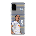 Clear Samsung phone case showing Noah Okafor Leeds United celebration illustration