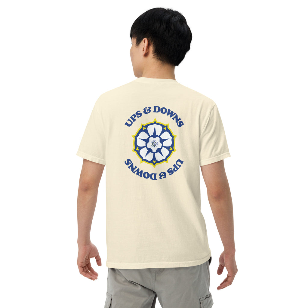 Heavyweight T-shirt in light ivory with large circular back logo