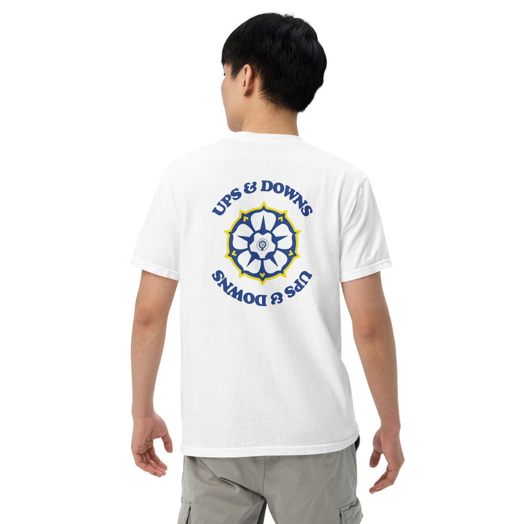 Heavyweight T-shirt in white with large circular back logo